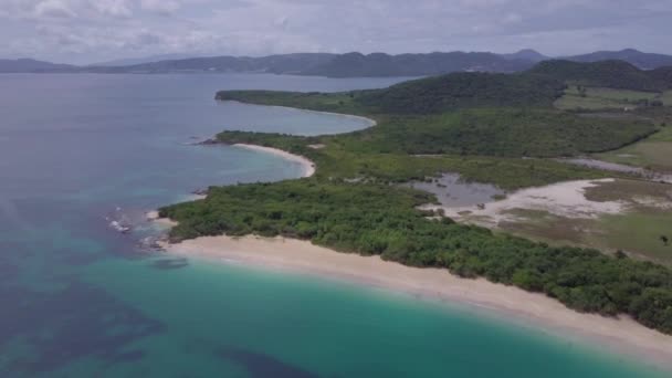 加勒比岛屿的马提尼克岛和海滩航景 — 图库视频影像