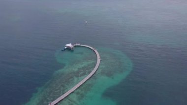 Martinik adası ve Karayip adalarındaki deniz manzarası