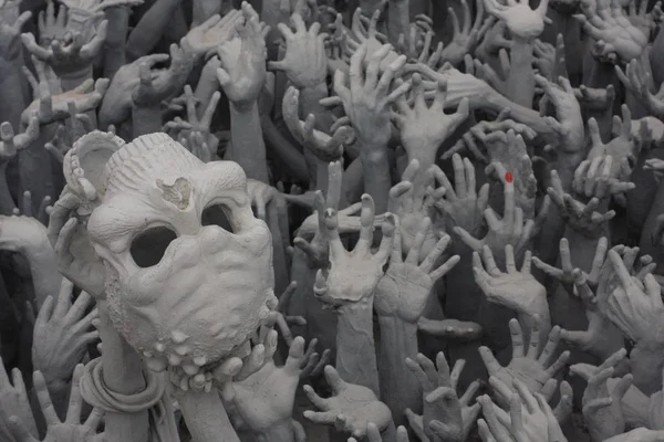 Tayland Chiang Rai beyaz tapınak manzarası