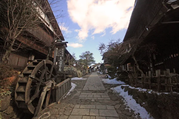 Japonya'daki Tsumago ve Magome köylerinin manzarası — Stok fotoğraf