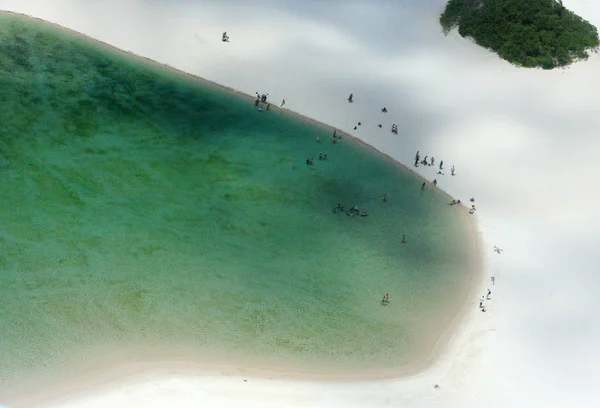 Lencois Maranhenses Park Narodowy w Brazylii wybrzeża północno-Atlantyckiego — Zdjęcie stockowe