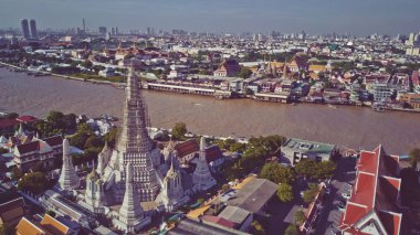 Yukarıdan Tapınaklar, Grand Palace, Wat Pho, Wat Arun, Bangkok Tayland