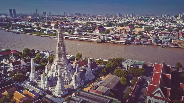 Yukarıdan Tapınaklar, Grand Palace, Wat Pho, Wat Arun, Bangkok Tayland