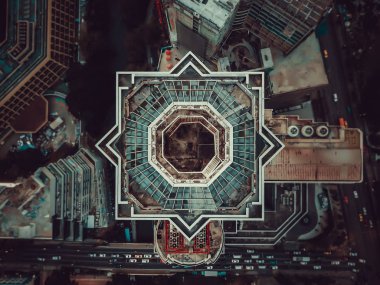 Tayland Bangkok yukarıdan Ploenchit görünümü