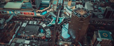 MBK Skywalk Manzarası Bangkok Tayland 'da