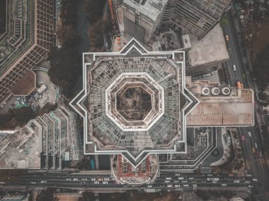 Tayland Bangkok yukarıdan Ploenchit görünümü