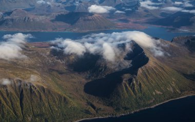Uçaktan Lofoten görünümleri, Norveç