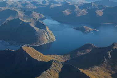 Uçaktan Lofoten görünümleri, Norveç