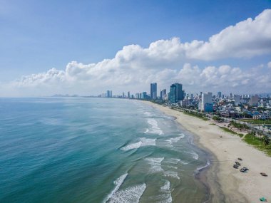 Da Nang, Orta Vietnam'da plaj manzarası
