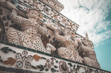 Bangkok Tayland Wat Arun tapınağının manzarası