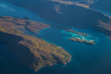 Uçaktan Lofoten görünümleri, Norveç