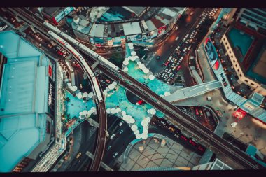 Bangkok Tayland 'dan Siyam ve Rachathewi manzarası