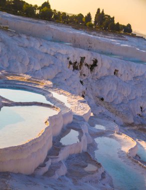Türkiye Hierapolis'te Pamukkale havuz terasları