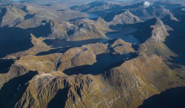 Uçaktan Lofoten görünümleri, Norveç