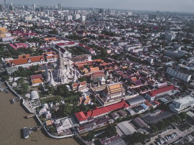 Yukarıdan Tapınaklar, Grand Palace, Wat Pho, Wat Arun, Bangkok Tayland
