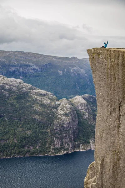 Views of the pulpit rock in Stavenger in Norway