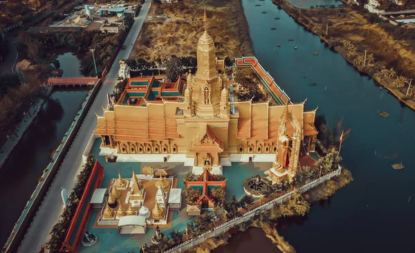 Oude stad Muang Boran van bovenaf in Bangkok Thailand — Stockfoto