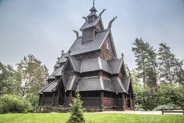 Igreja Stave em Oslo Folkemuseum na Noruega — Fotografia de Stock