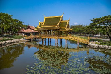 Bangkok Tayland Antik Şehir Muang Boran Tapınaklar