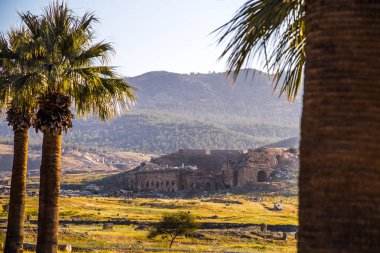 Türkiye Hierapolis'te Pamukkale havuz terasları