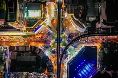 Bangkok Tayland 'dan Siyam ve Rachathewi manzarası