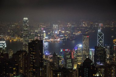 Hong Kong şehri, sokaklar ve nehir