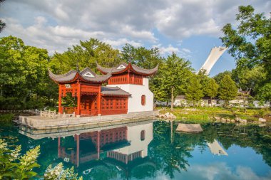 Kanada'da Montreal Botanik Bahçeleri manzarası