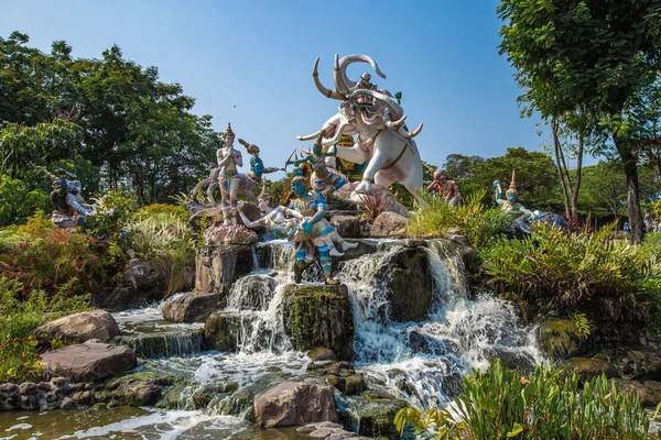 Bangkok Tayland Antik Şehir Muang Boran Tapınaklar