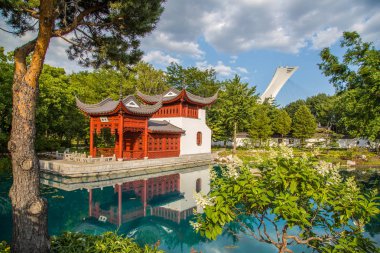 Kanada'da Montreal Botanik Bahçeleri manzarası