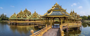 Bangkok Tayland Antik Şehir Muang Boran Tapınaklar