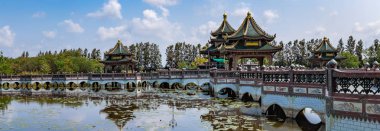 Bangkok Tayland Antik Şehir Muang Boran Tapınaklar