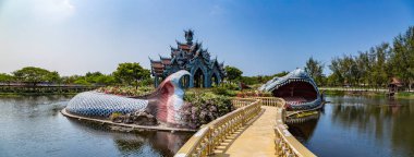 Bangkok Tayland Antik Şehir Muang Boran Tapınaklar