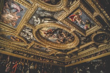 Venedik İtalya 'daki cadde ve kanalların manzarası