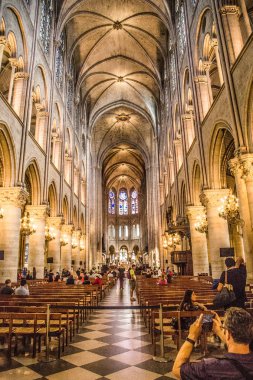 Fransa'da Notre de Dame de Paris Katedrali