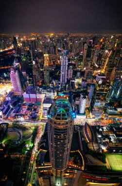 Bangkok Tayland 'dan Siyam ve Rachathewi manzarası