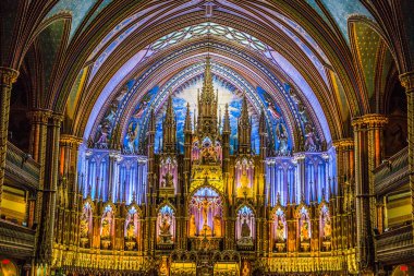 Kanada'da Montreal'deki Notre Dame Katedrali