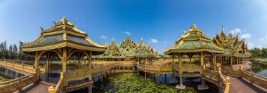 Bangkok Tayland Antik Şehir Muang Boran Tapınaklar