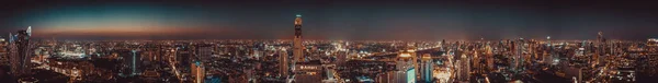 Siam and Rachathewi views from above by night in Bangkok Thailand — Stock Photo, Image