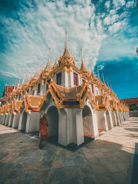 Bangkok 'taki Loha Prasat tapınağı Tayland' ın eski bir kasabası