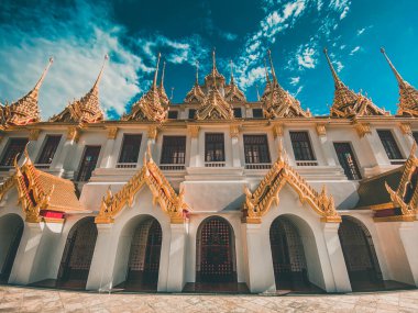 Bangkok 'taki Loha Prasat tapınağı Tayland' ın eski bir kasabası