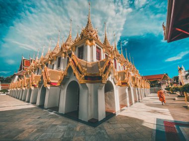 Bangkok 'taki Loha Prasat tapınağı Tayland' ın eski bir kasabası