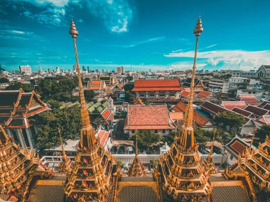 Bangkok 'taki Loha Prasat tapınağı Tayland' ın eski bir kasabası