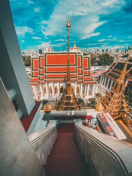 Loha Prasat templo em Bangkok cidade velha na Tailândia — Fotografia de Stock