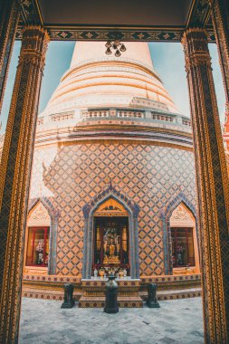 Wat Ratchabophit Sathitmahasimaram tapınağı Bangkok, eski kasaba, Tayland