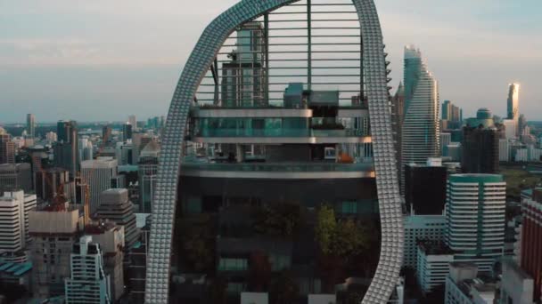 Petchaburi och Central Embassy Flygbilder i Ploenchit, Bangkok, Thailand — Stockvideo