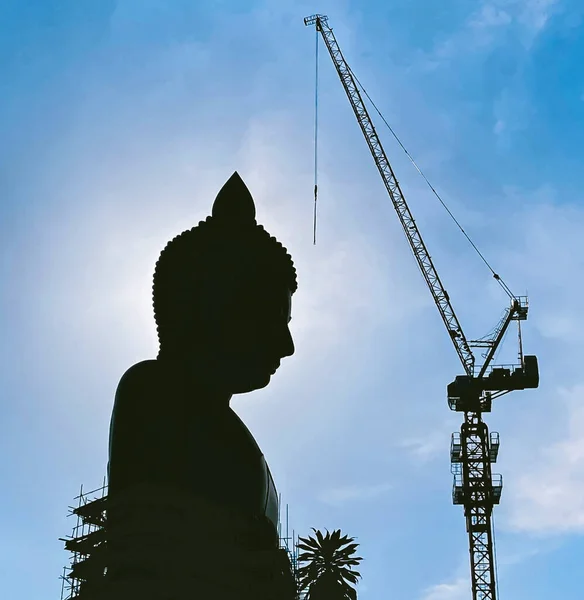 Wat Paknam Bhasicharoen, Tempel, Pagode und Buddha-Statue in Bangkok Thailand — Stockfoto