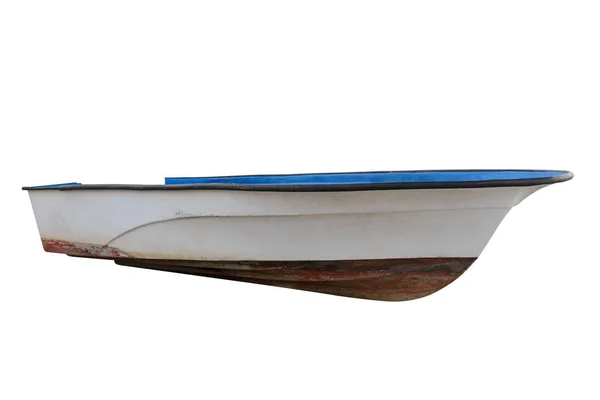 Деревянная Рыбацкая Лодка Белом Фоне — стоковое фото