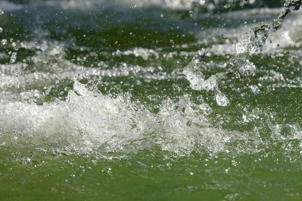 Splashes Falling Water Close — Stock Photo, Image