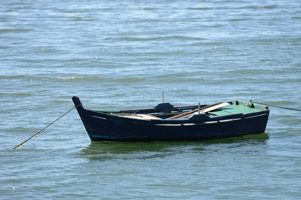 Fischerboote Aus Holz Festgemacht — Stockfoto