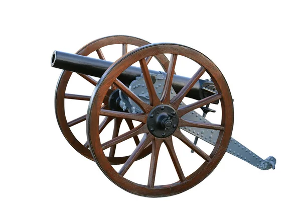Old Cannon Isolated White Background — Stock Photo, Image